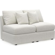 the pitt white armless loveseat   