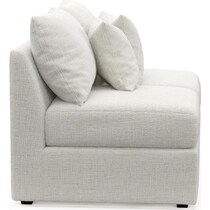 the pitt white armless loveseat   