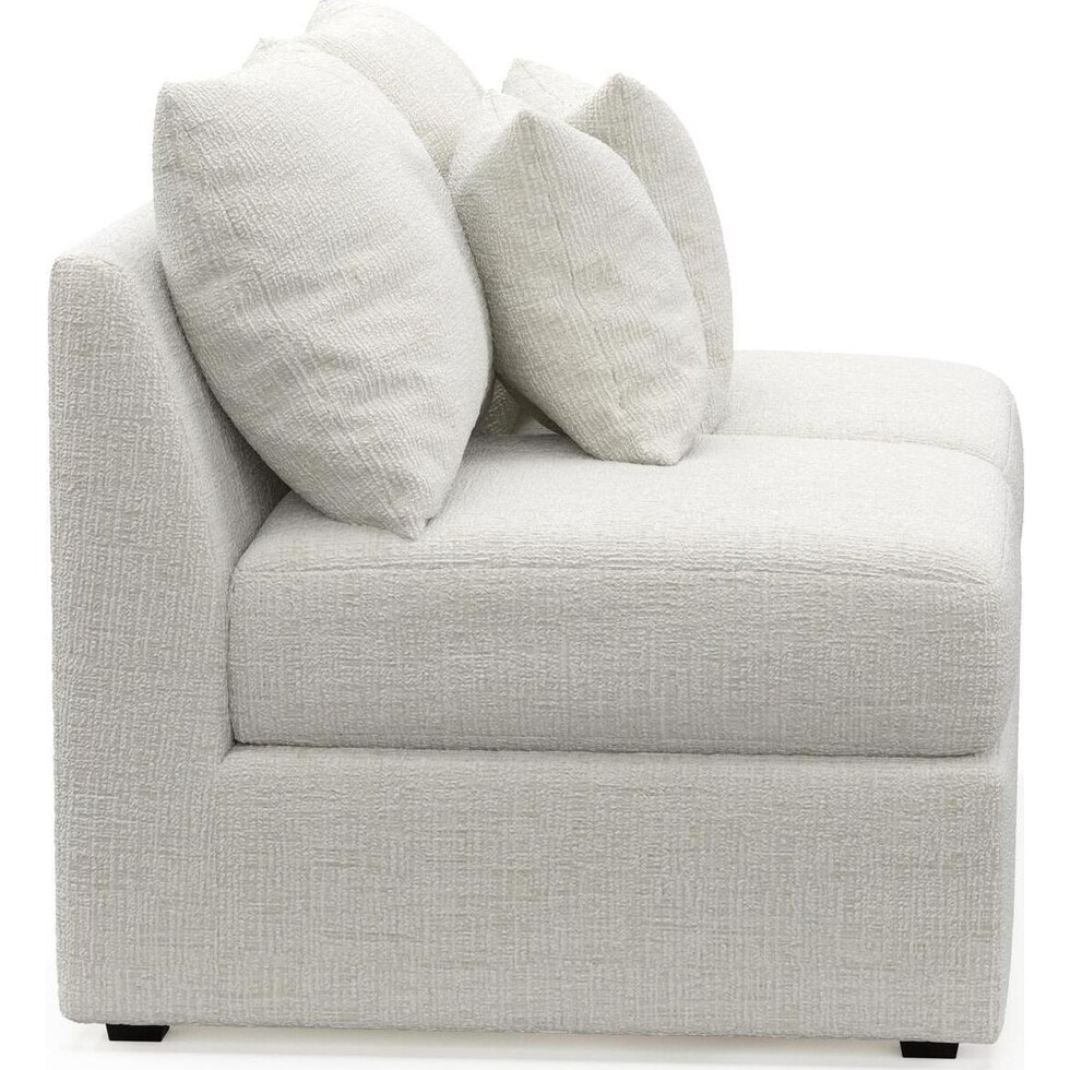 the pitt white armless loveseat   