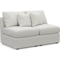 the pitt white armless loveseat   