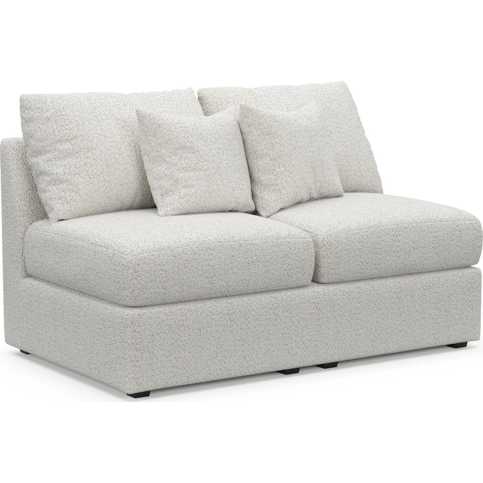 the pitt white armless loveseat   