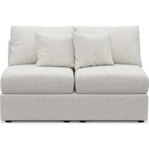 the pitt white armless loveseat   