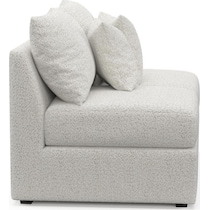 the pitt white armless loveseat   