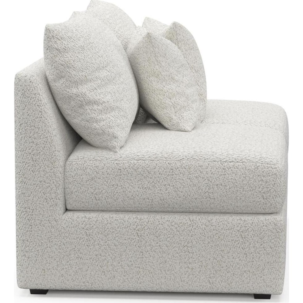 the pitt white armless loveseat   