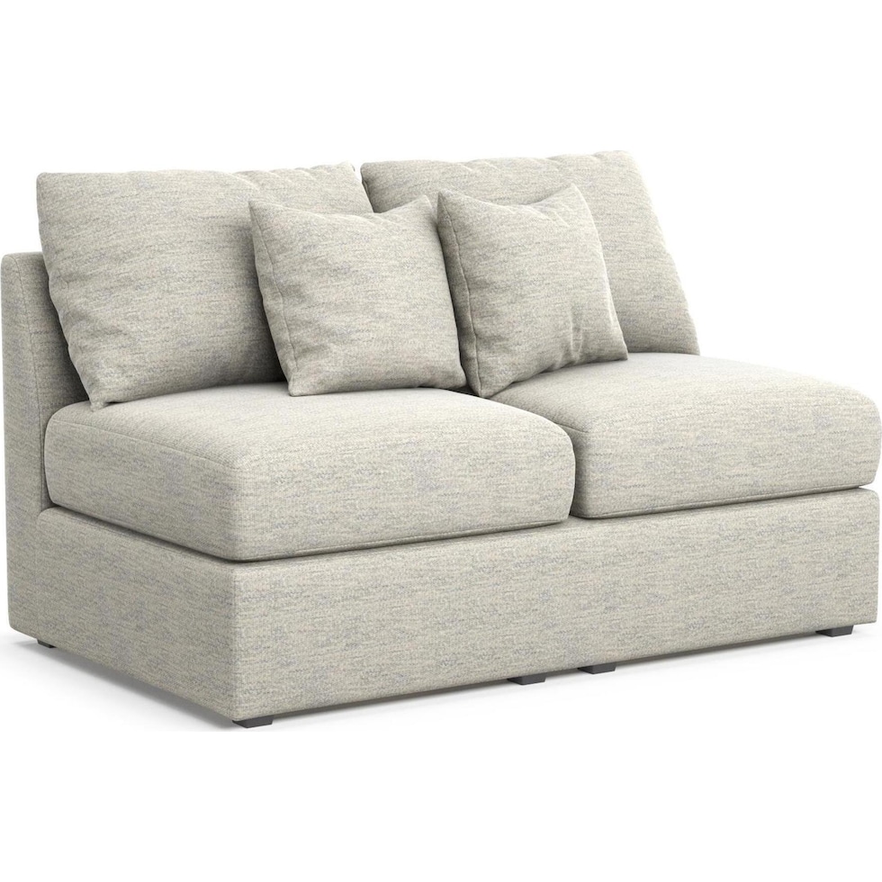 the pitt white armless loveseat   