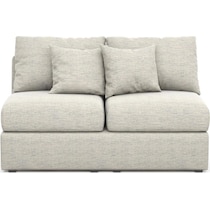 the pitt white armless loveseat   