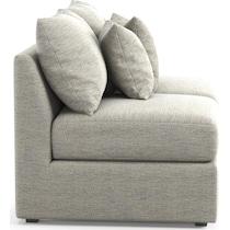 the pitt white armless loveseat   