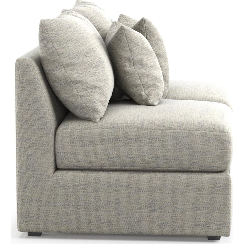 the pitt white armless loveseat   
