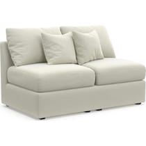 the pitt white armless loveseat   