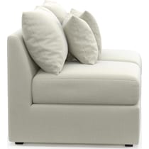 the pitt white armless loveseat   