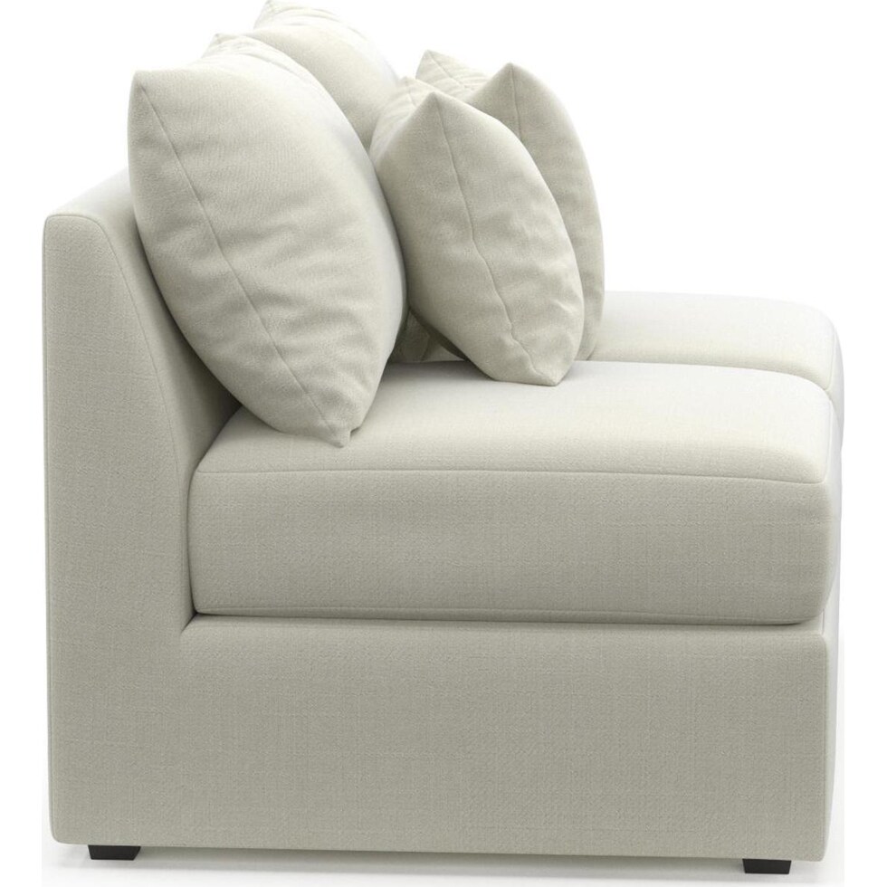the pitt white armless loveseat   