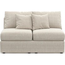 the pitt white armless loveseat   