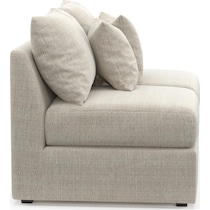 the pitt white armless loveseat   