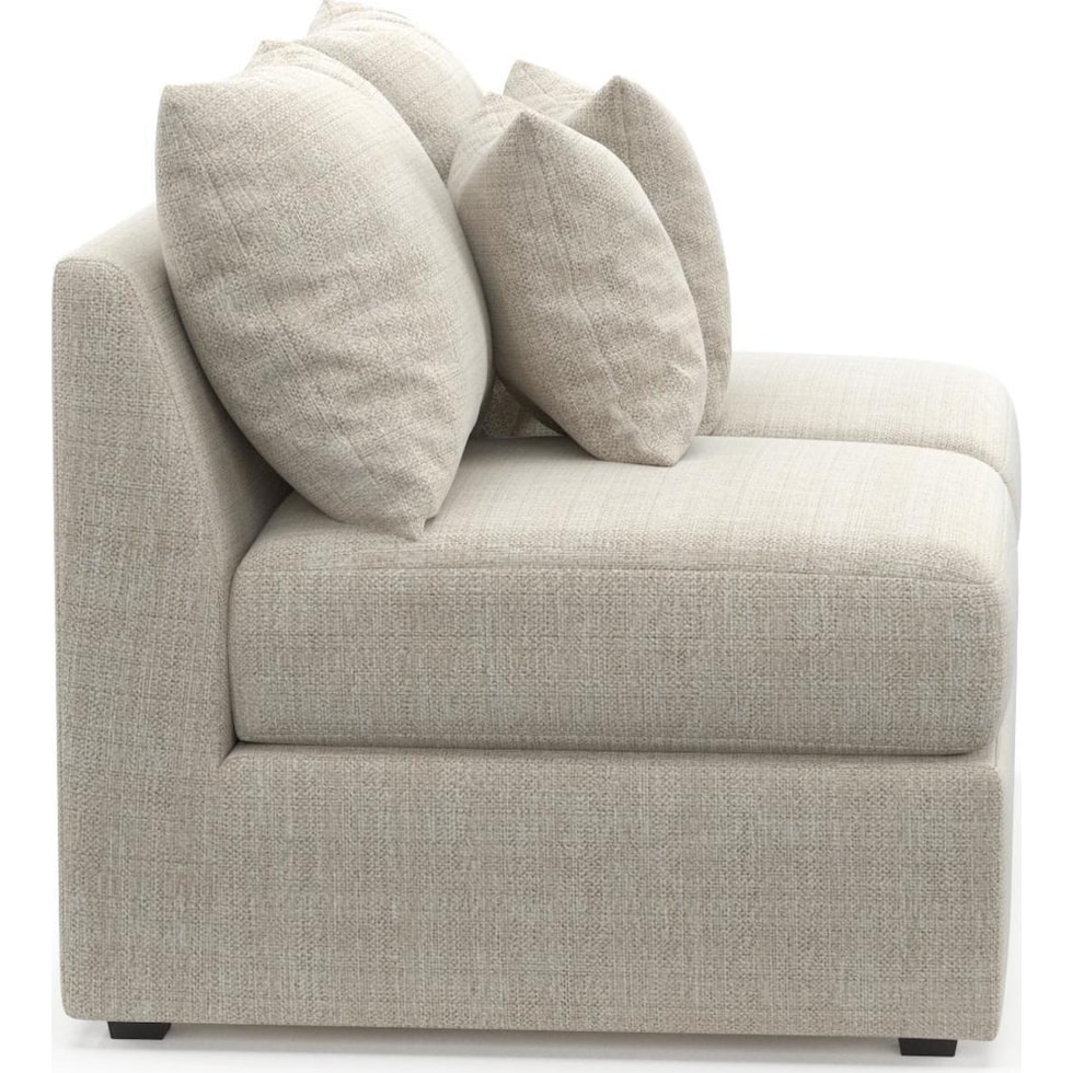 the pitt white armless loveseat   