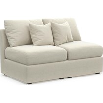 the pitt white armless loveseat   