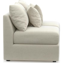 the pitt white armless loveseat   