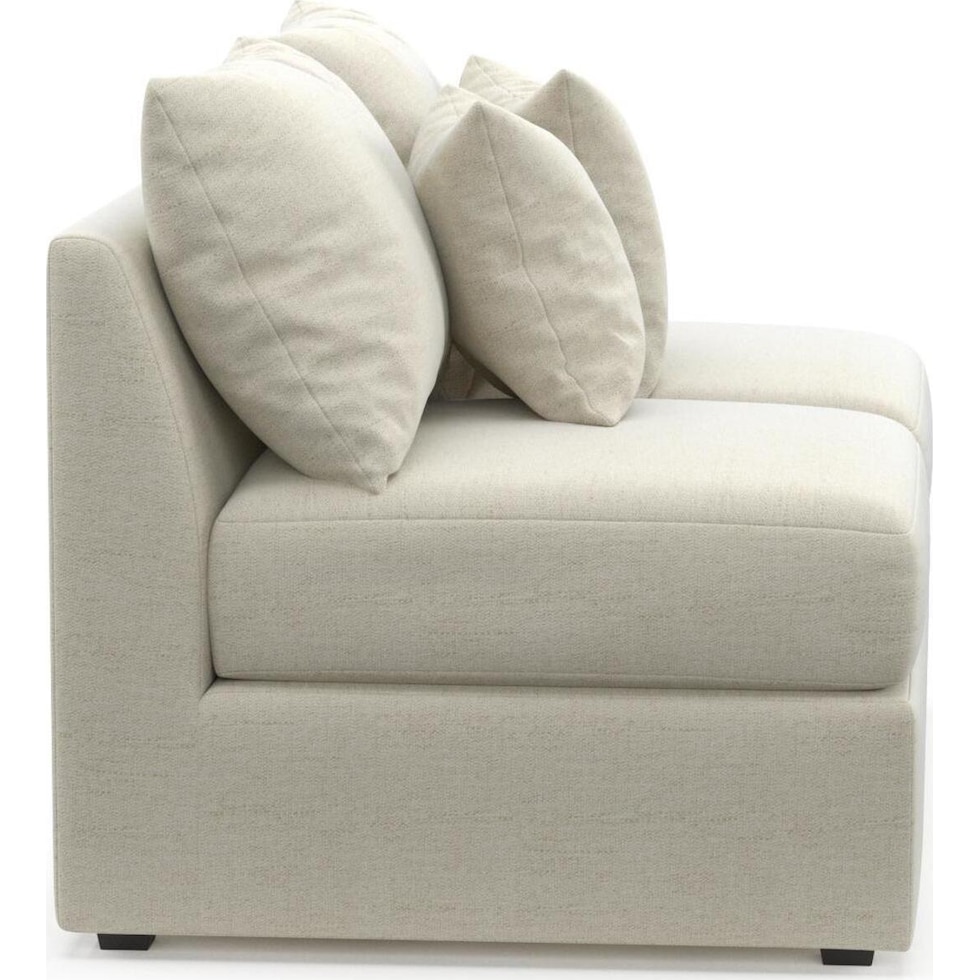 the pitt white armless loveseat   