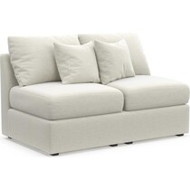 the pitt white armless loveseat   
