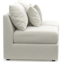 the pitt white armless loveseat   