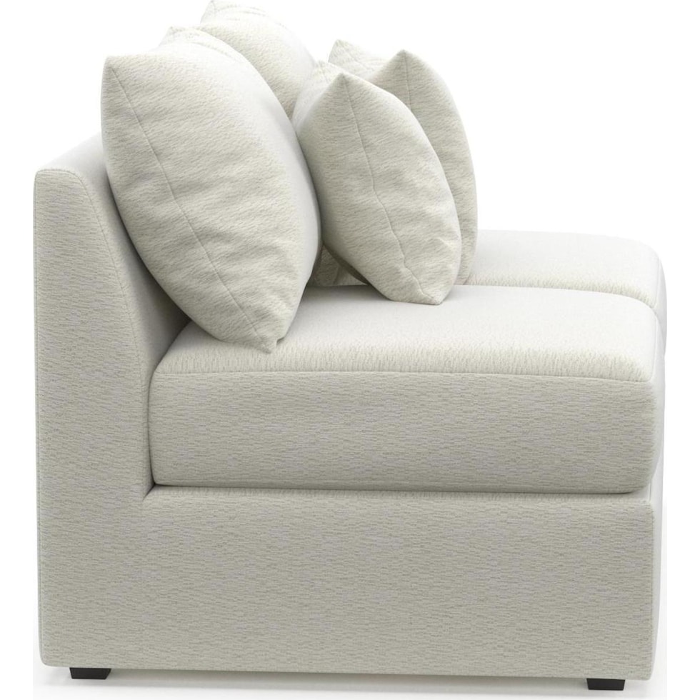 the pitt white armless loveseat   