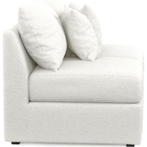 the pitt white armless loveseat   