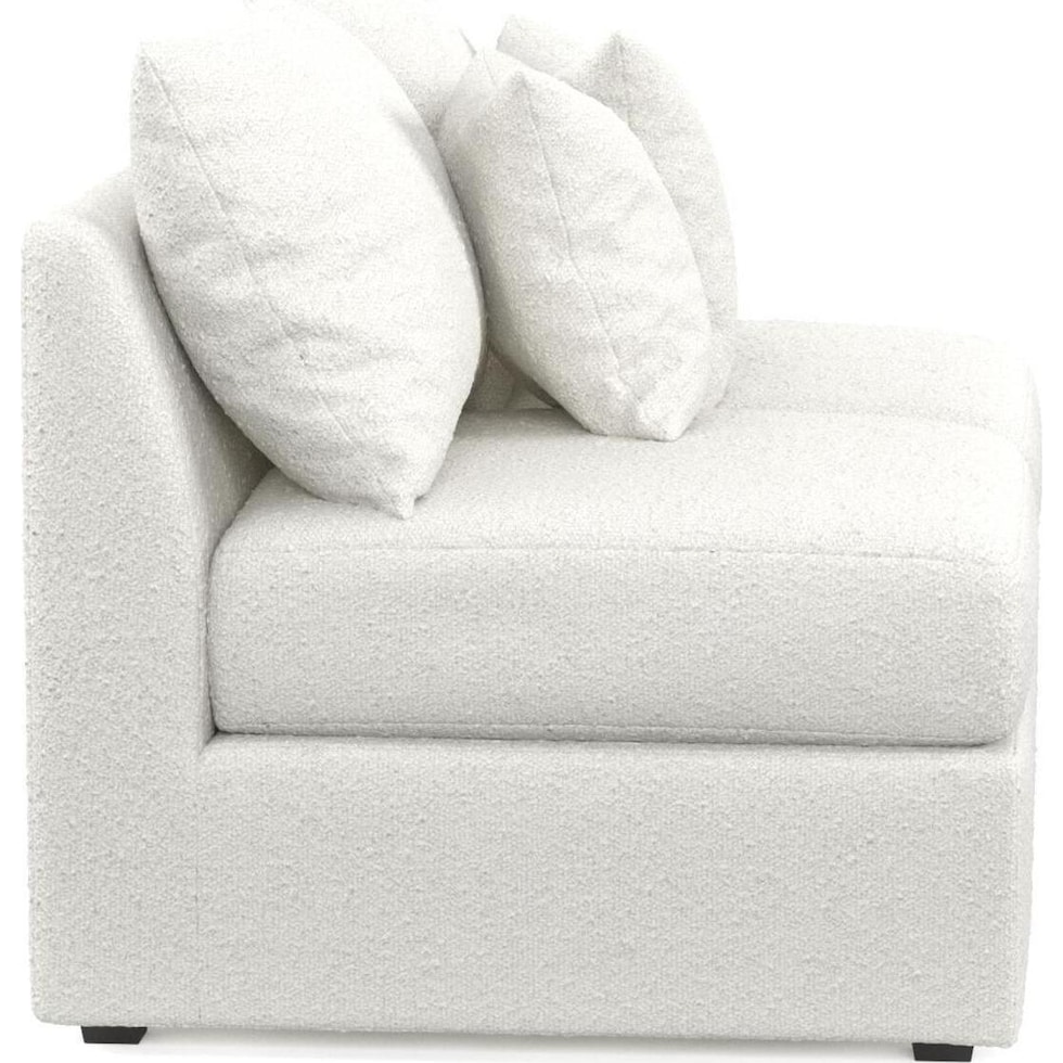 the pitt white armless loveseat   