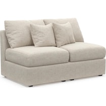 the pitt white armless loveseat   
