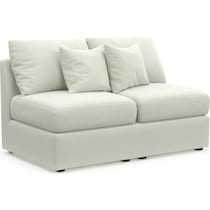 the pitt white armless loveseat   