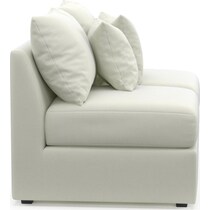 the pitt white armless loveseat   