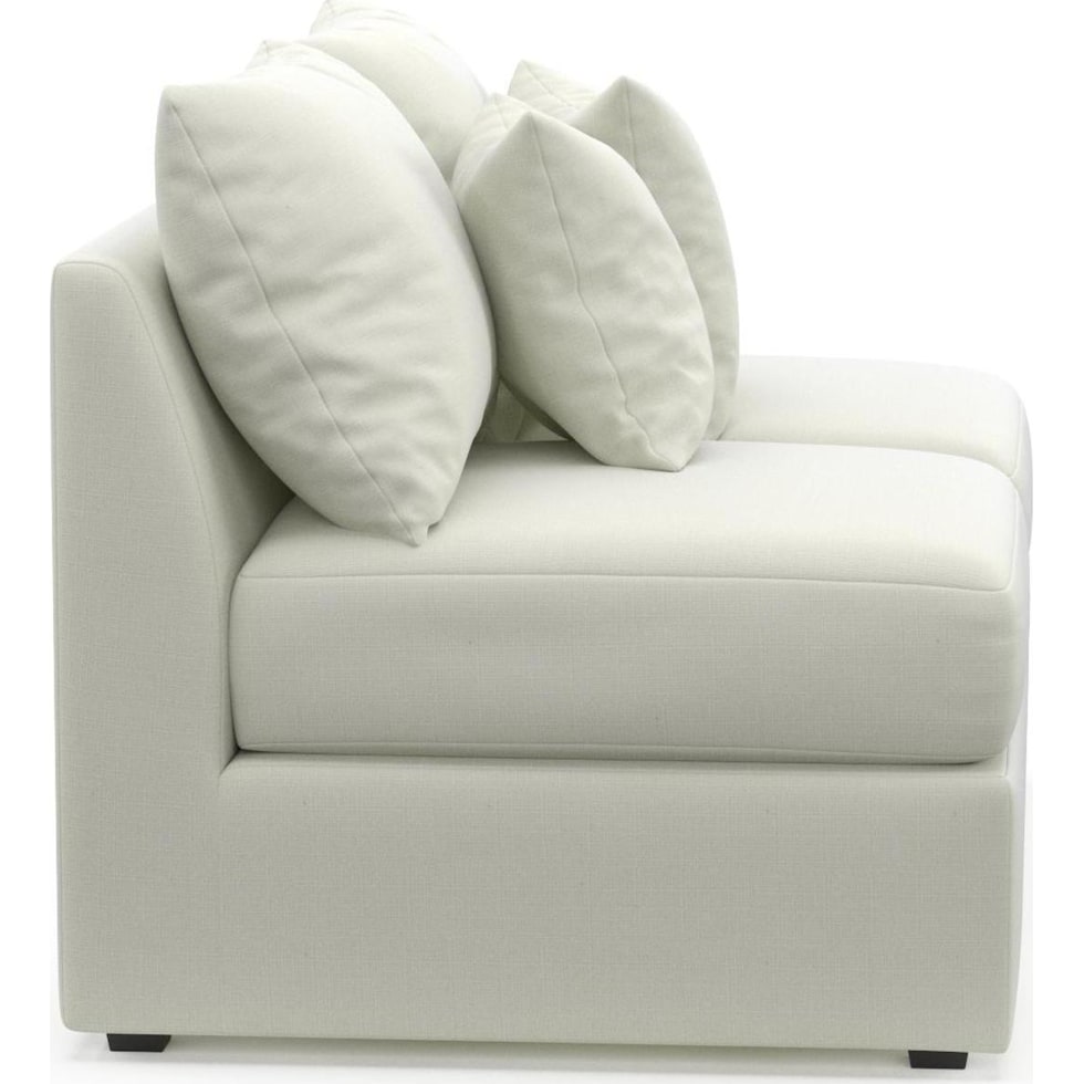 the pitt white armless loveseat   