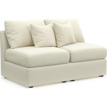 the pitt white armless loveseat   