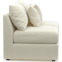 the pitt white armless loveseat   