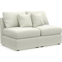 the pitt white armless loveseat   