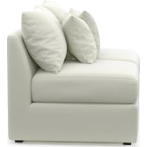 the pitt white armless loveseat   