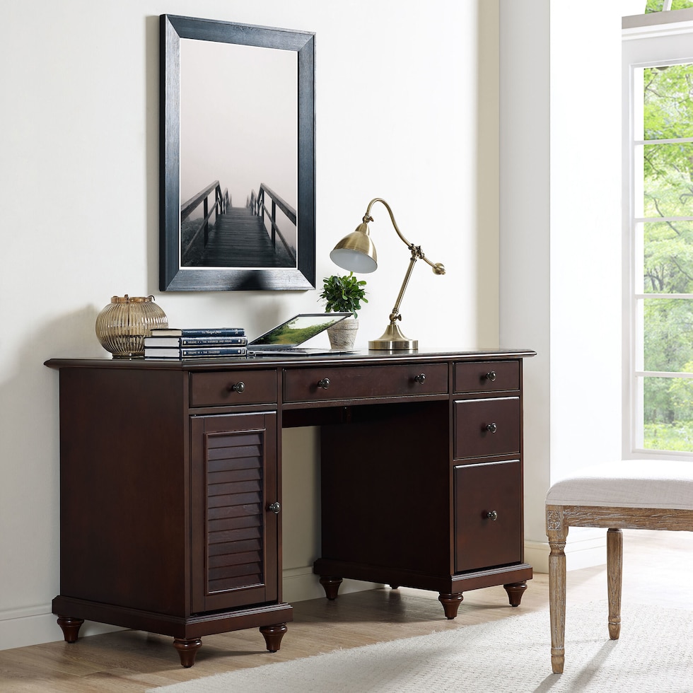 theo dark brown desk   