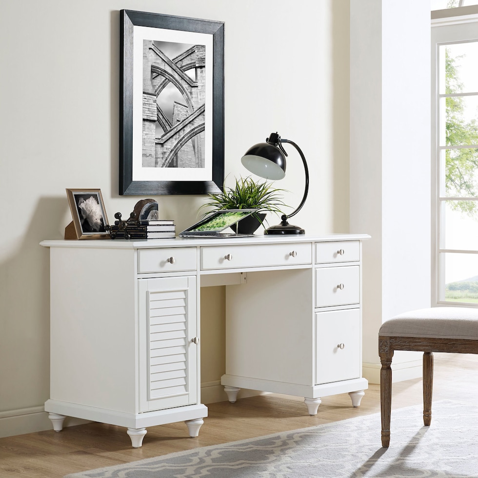 theo white desk   