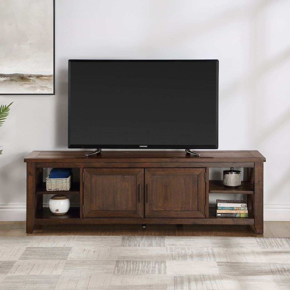 theodora dark brown tv stand   