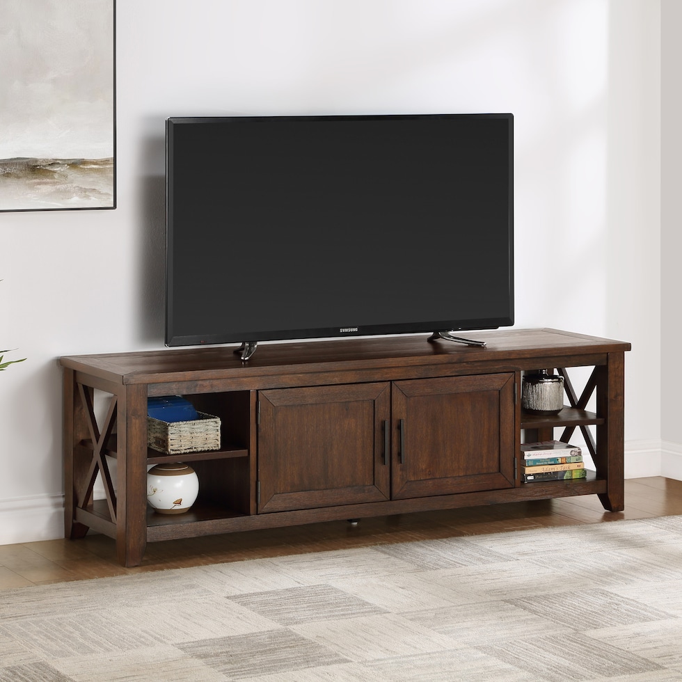 theodora dark brown tv stand   