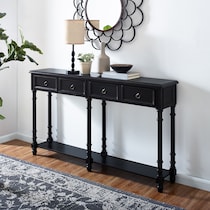 theodore black console table   