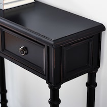theodore black console table   