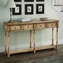 theodore light brown console table   