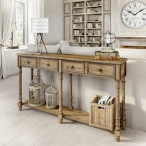 theodore light brown console table   