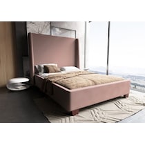 theron pink queen bed   