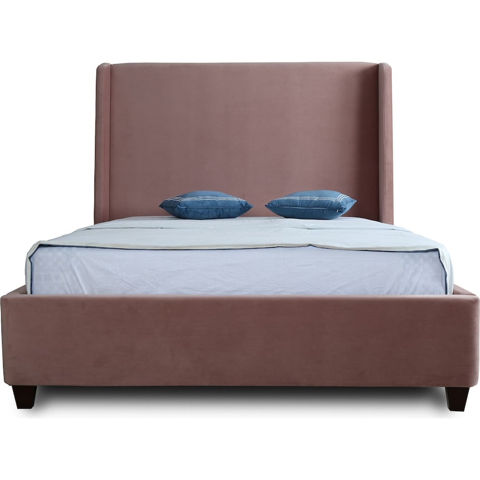 theron pink queen bed   