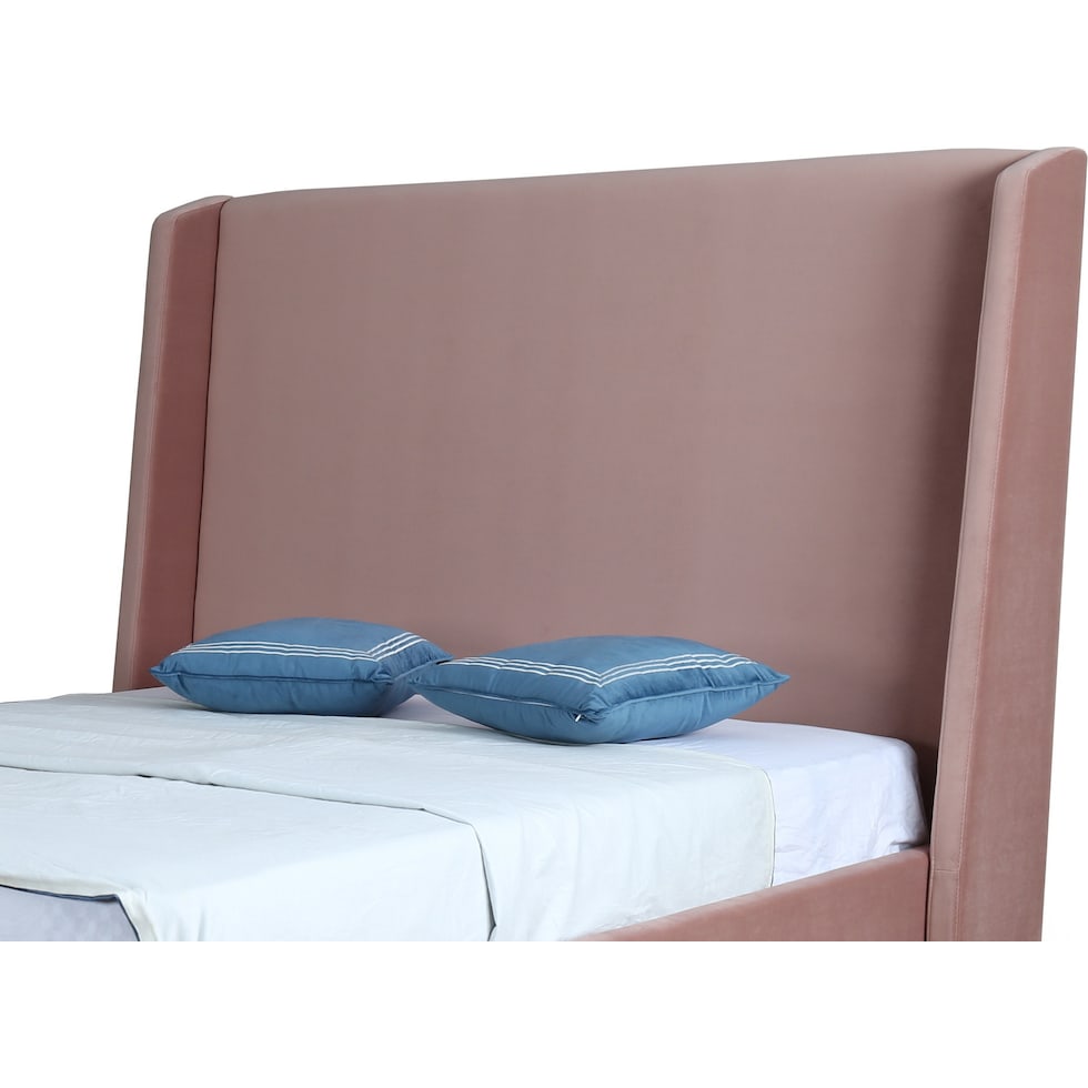 theron pink queen bed   