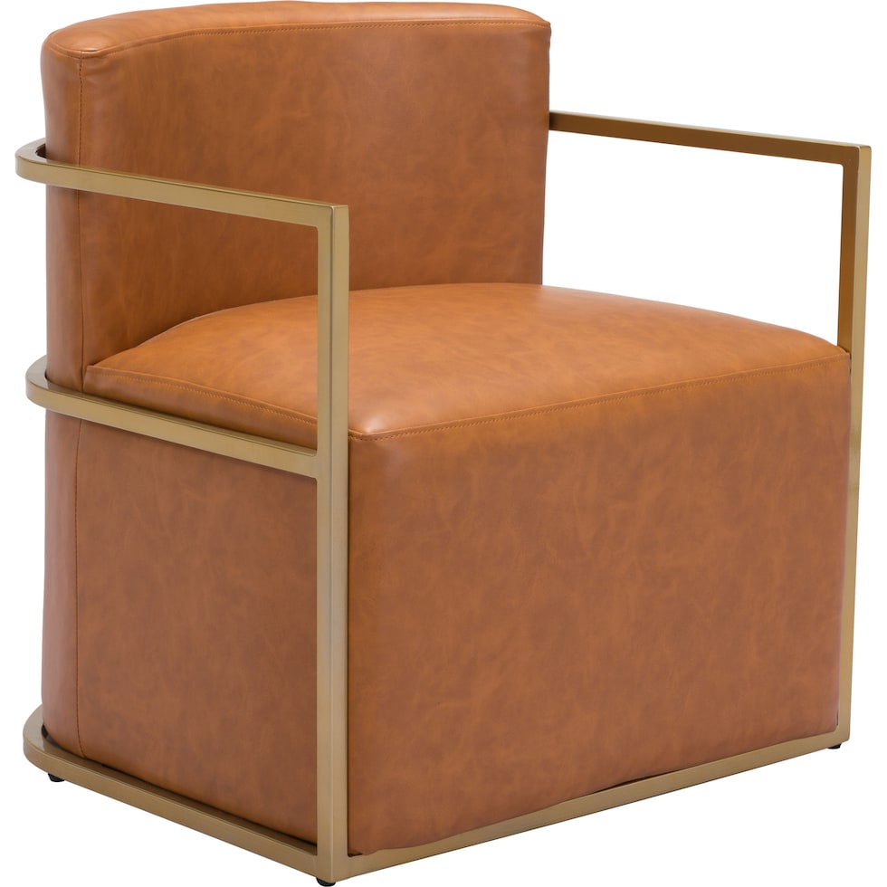 thompson light brown accent chair   