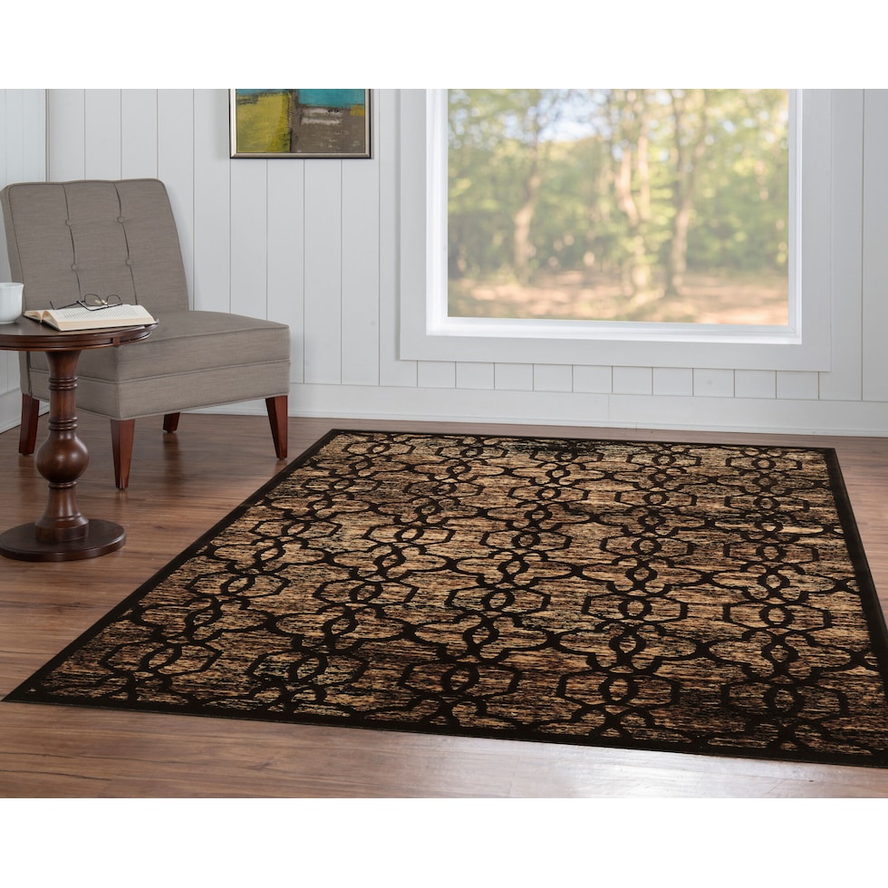 throne dark brown area rug  x    