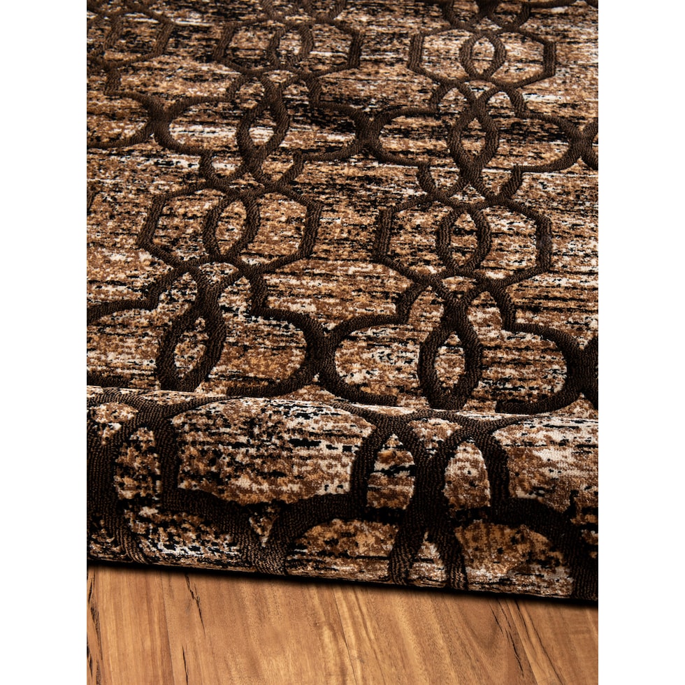 throne dark brown area rug  x    