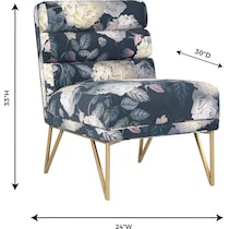 tiana blue accent chair   