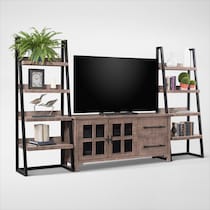 tiburon gray entertainment wall unit   